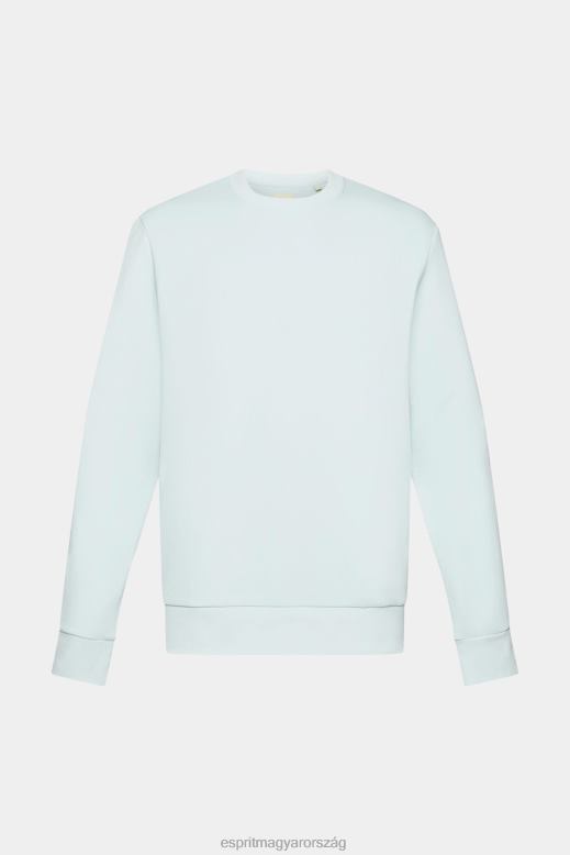 Esprit újrahasznosított: egyszínű pulóver férfiak világos aqua zöld pulóverek és pulóverek F8HN8749