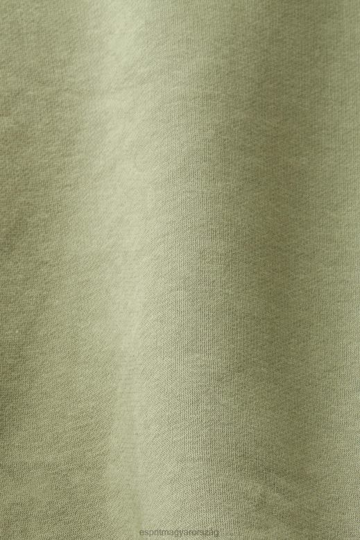 Esprit újrahasznosított: egyszínű pulóver férfiak világos khaki pulóverek és pulóverek F8HN8748