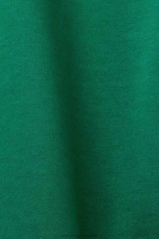 Esprit logós pulóver, 100% bio pamut férfiak sötétzöld pulóverek és pulóverek F8HN8581