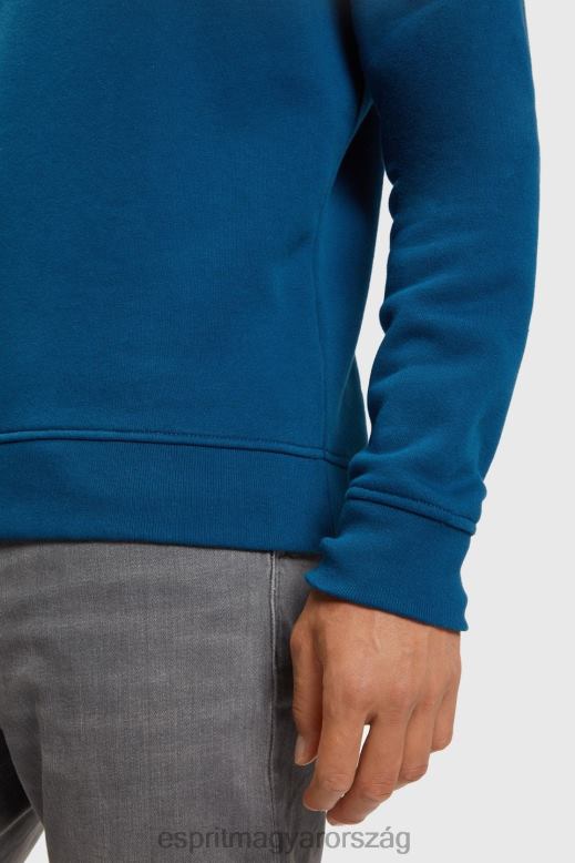 Esprit logóval nyomtatott pulóver férfiak benzinkék pulóverek és pulóverek F8HN8869