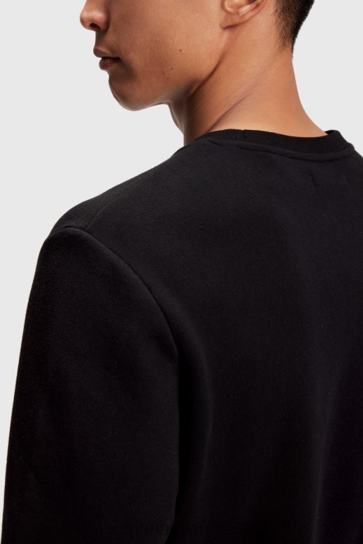 Esprit logóval nyomtatott pulóver férfiak fekete pulóverek és pulóverek F8HN8868