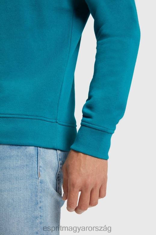 Esprit logóval nyomtatott pulóver férfiak pávakék pulóverek és pulóverek F8HN8870