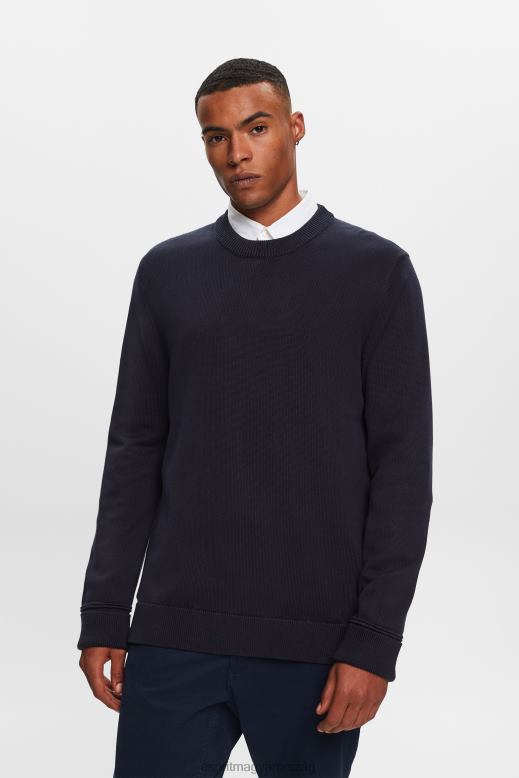 Esprit pamut nyakú pulóver férfiak haditengerészet pulóverek és pulóverek F8HN8579