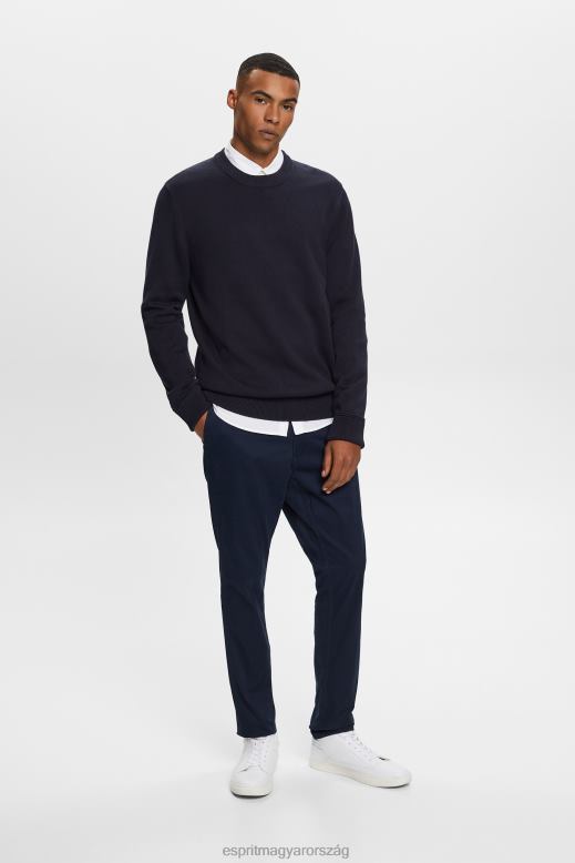 Esprit pamut nyakú pulóver férfiak haditengerészet pulóverek és pulóverek F8HN8579