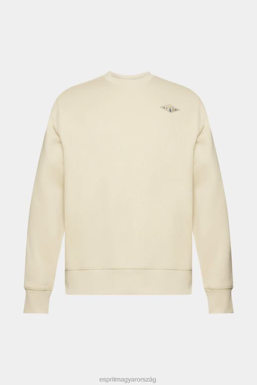 Esprit pulóver logóval a hátán férfiak bézs pulóverek és pulóverek F8HN8645