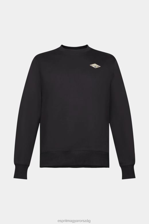 Esprit pulóver logóval a hátán férfiak fekete pulóverek és pulóverek F8HN8643