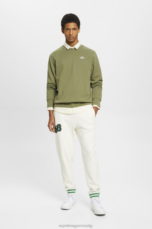 Esprit pulóver logóval a hátán férfiak olajbogyó pulóverek és pulóverek F8HN8646