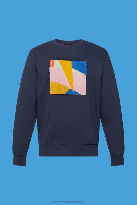 Esprit rátétes pulóver férfiak haditengerészet pulóverek és pulóverek F8HN8882