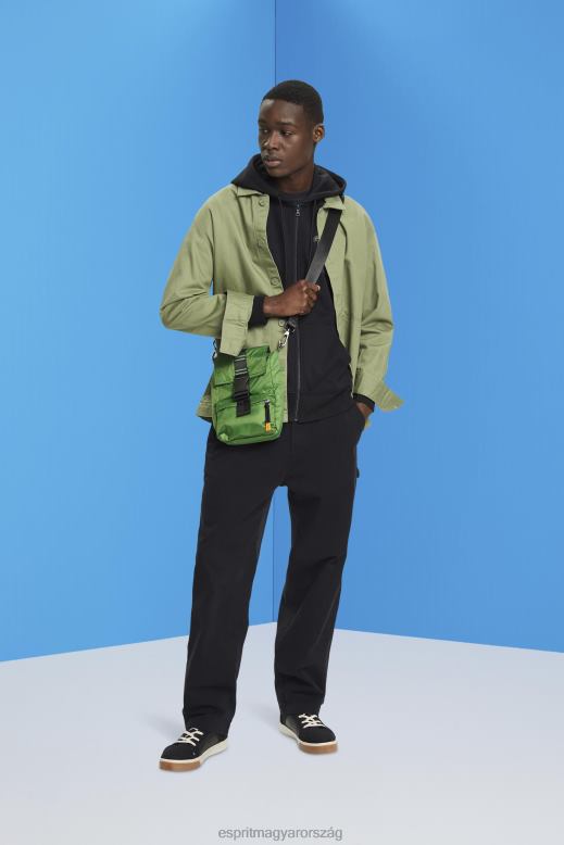 Esprit teljes hosszúságú cipzáras kapucnis pulcsi férfiak fekete pulóverek és pulóverek F8HN8633