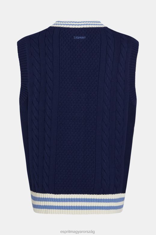 Esprit egyetemi pulóver mellény férfiak tinta pulóverek F8HN8812