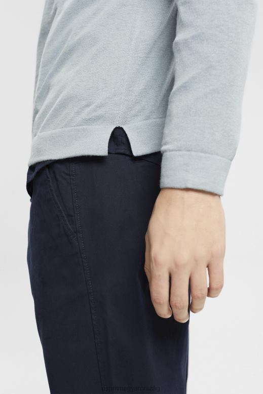 Esprit finom kötésű pulóver férfiak szürke kék pulóverek F8HN8685