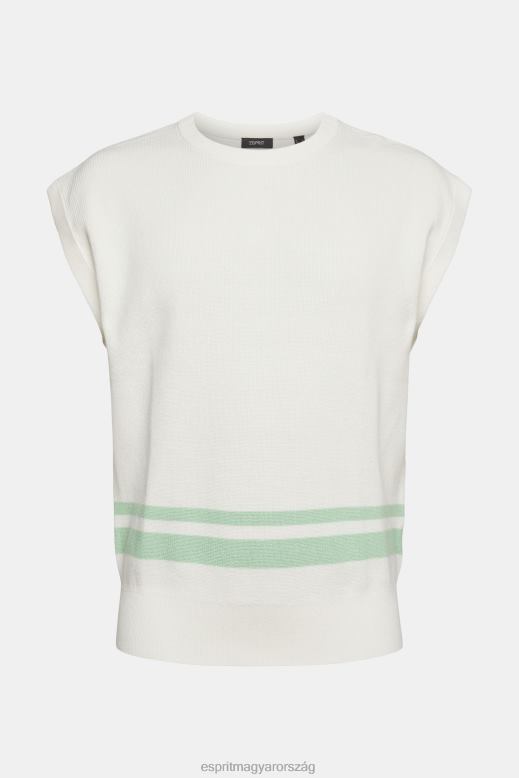 Esprit két csíkos tank felső férfiak törtfehér pulóverek F8HN8841