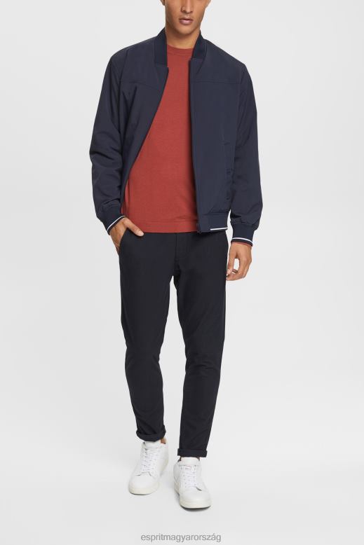 Esprit kötött gyapjú pulóver férfiak terrakotta pulóverek F8HN8906