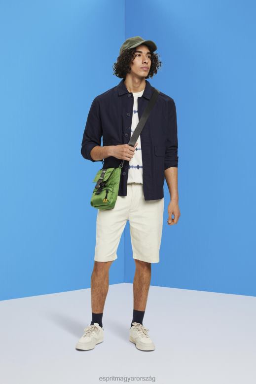 Esprit chino stílusú rövidnadrág férfiak krém bézs rövidnadrág F8HN8750