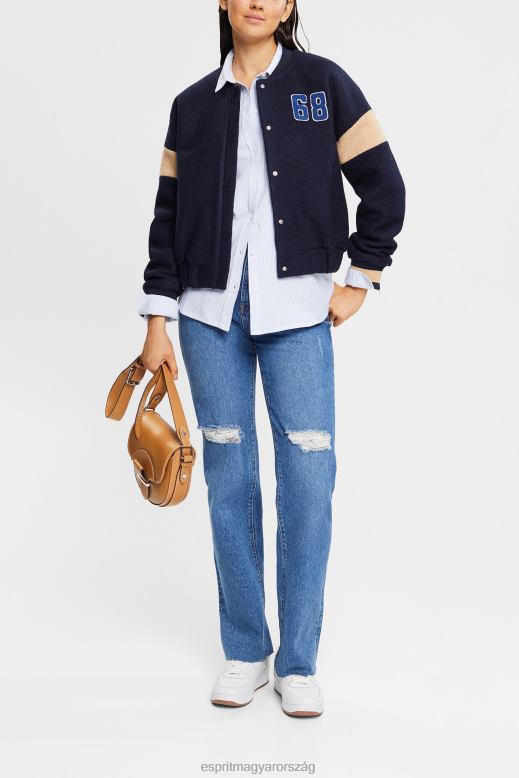 Esprit csíkos blúz nők világoskék blúzok F8HN8552