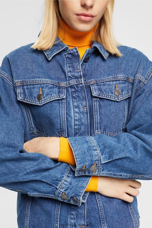 Esprit farmer blúz nők kék közepes mosás blúzok F8HN8396