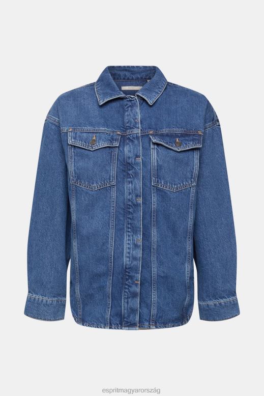 Esprit farmer blúz nők kék közepes mosás blúzok F8HN8396