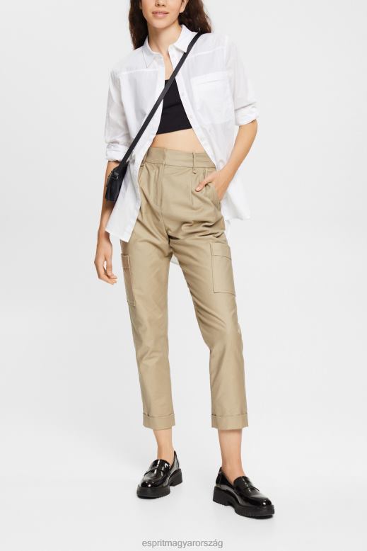 Esprit ingblúz, biopamut nők fehér blúzok F8HN8541