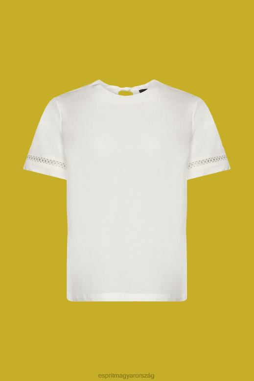 Esprit nyitott hátú blúz, tencel nők fehér blúzok F8HN8201