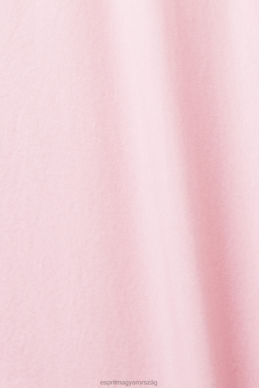 Esprit túlméretezett fehér pamutblúz nők világos rózsaszín blúzok F8HN8407