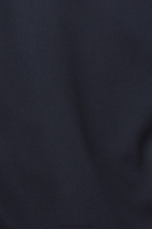 Esprit vágott ujjatlan blúz nők haditengerészet blúzok F8HN8310