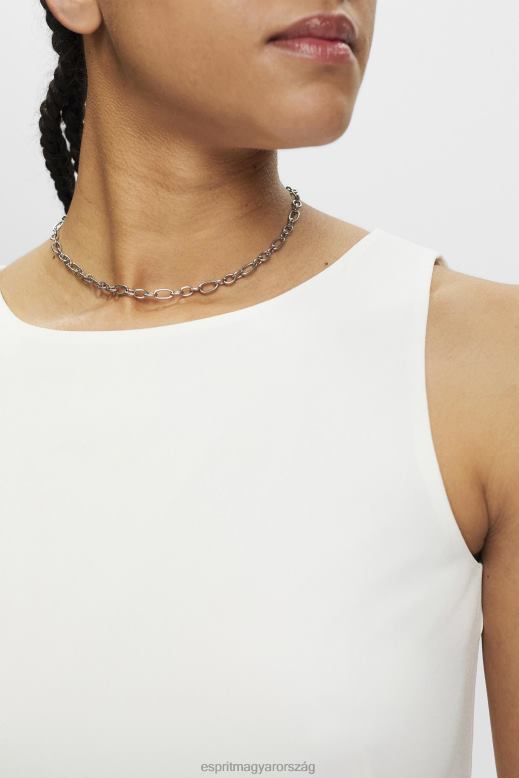 Esprit vágott ujjatlan blúz nők törtfehér blúzok F8HN8308