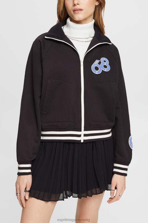 Esprit egyetemi kabát nők fekete dzsekik F8HN8415