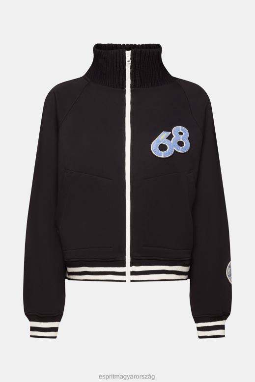 Esprit egyetemi kabát nők fekete dzsekik F8HN8415