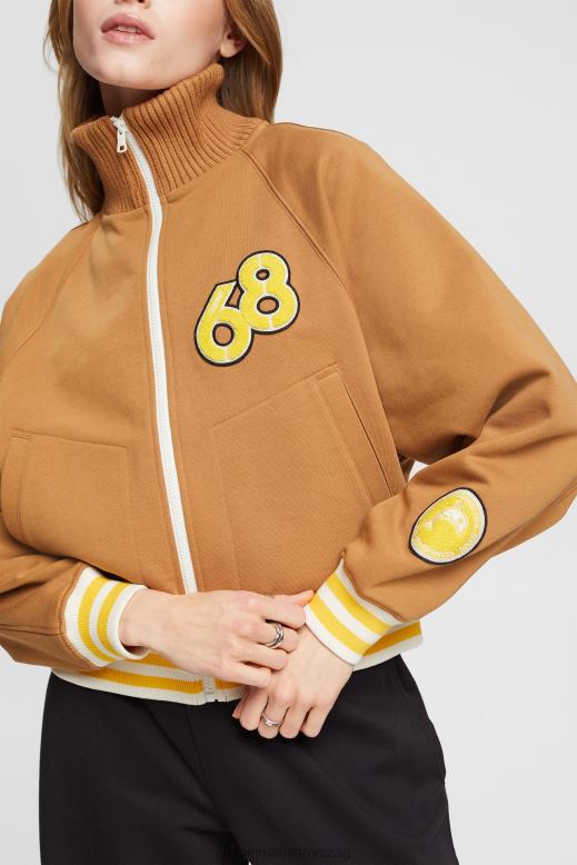 Esprit egyetemi kabát nők karamella dzsekik F8HN8417