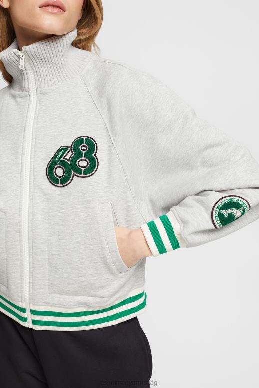 Esprit egyetemi kabát nők világos szürke dzsekik F8HN8416