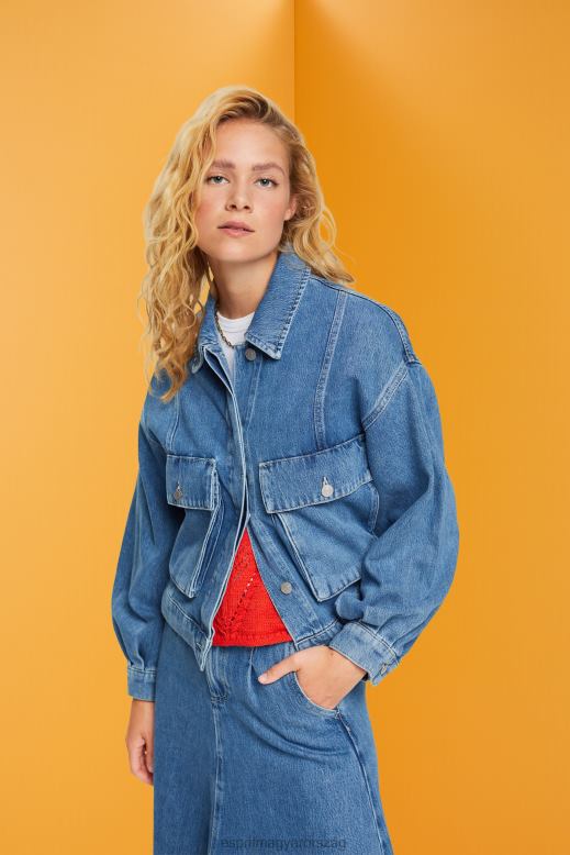 Esprit farmerdzseki nők kék közepes mosás dzsekik F8HN8549