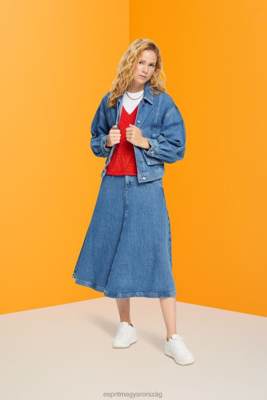 Esprit farmerdzseki nők kék közepes mosás dzsekik F8HN8549