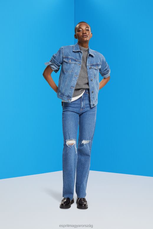 Esprit farmerdzseki nők kék közepes mosás dzsekik F8HN8553