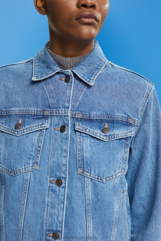 Esprit farmerdzseki nők kék közepes mosás dzsekik F8HN8553