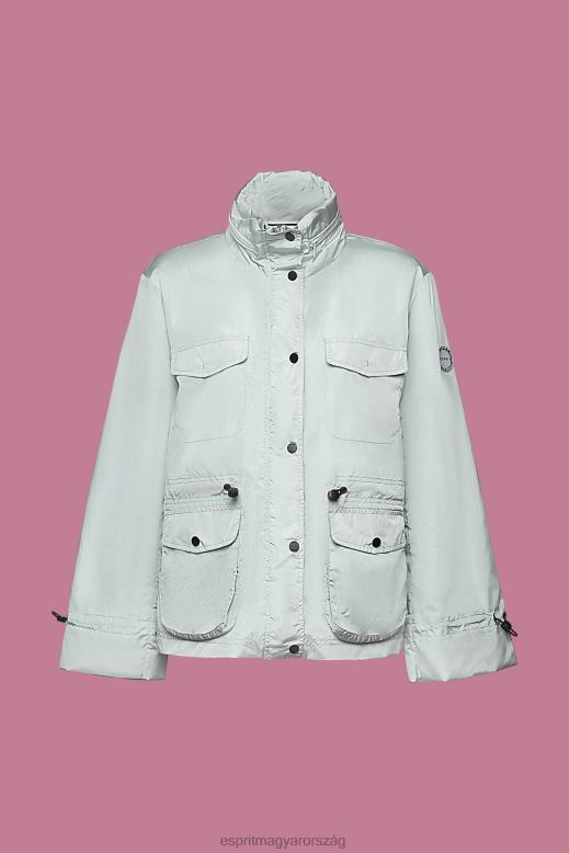 Esprit újrahasznosított: esőkabát kapucnival nők világos aqua zöld dzsekik F8HN895