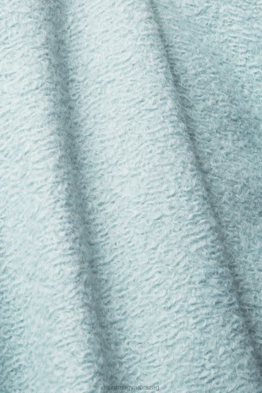 Esprit műgyapjú szőtt kabát nők világos aqua zöld dzsekik F8HN8436