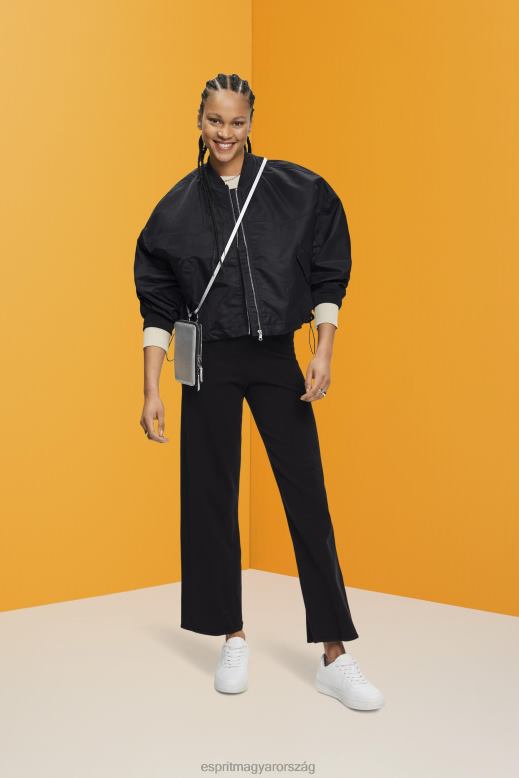 Esprit túlméretezett bomber dzseki nők fekete dzsekik F8HN8213