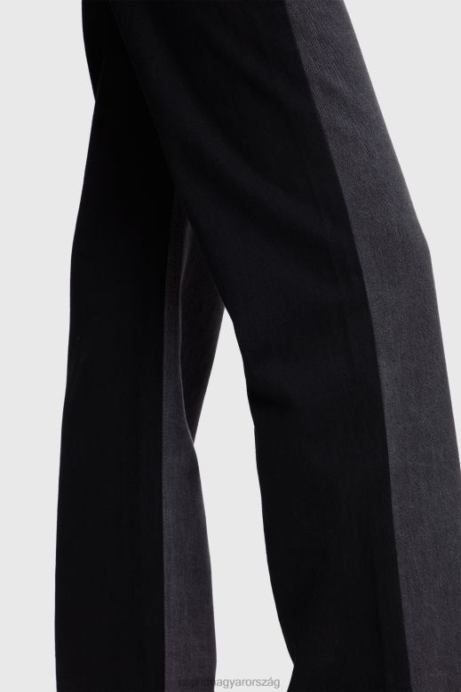 Esprit A 90-es évek magas, egyenes szárú munkaruha farmernadrágja nők fekete közepes mosás farmer F8HN8365