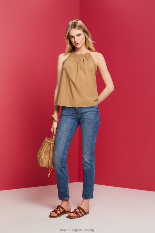 Esprit egyenes szárú farmer nők kék közepes mosás farmer F8HN8245