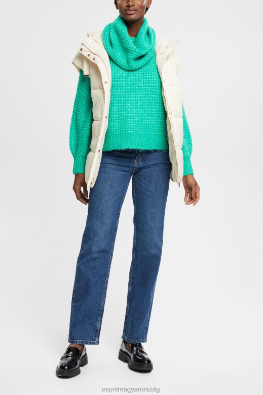 Esprit magas szárú sztreccs farmernadrág nők kék közepes mosás farmer F8HN8337