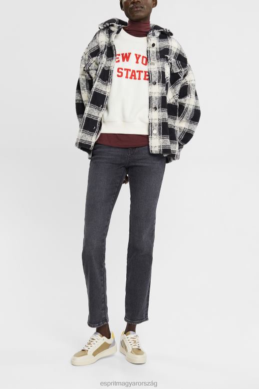 Esprit magas szárú sztreccs farmernadrág nők szürke sötét mosás farmer F8HN8328