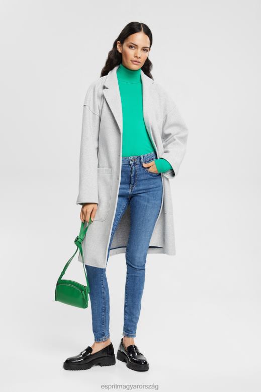 Esprit magasra nőtt szűk farmernadrág tencellel nők kék közepes mosás farmer F8HN8322