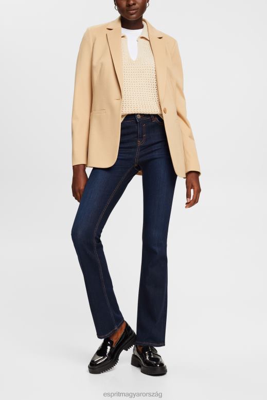 Esprit magasra nőtt vékony bootcut farmernadrág nők kék sötét mosás farmer F8HN8338