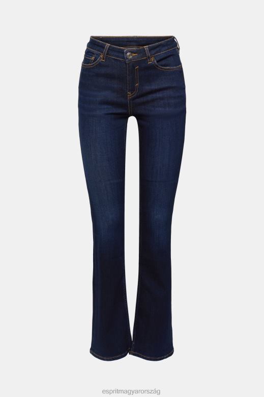 Esprit magasra nőtt vékony bootcut farmernadrág nők kék sötét mosás farmer F8HN8338