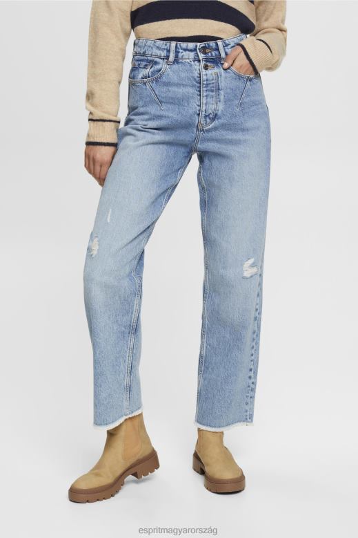 Esprit sokemeletes szorongatott apa fitt farmer nők kék fényű mosás farmer F8HN8255