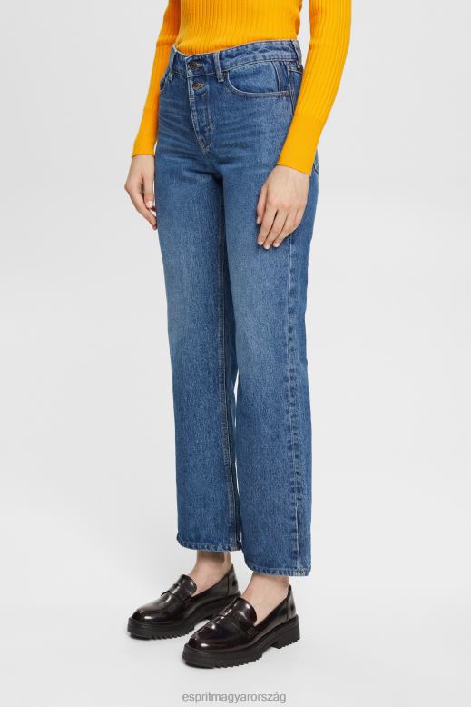 Esprit vágott kiszélesedő sztreccs farmernadrág nők kék közepes mosás farmer F8HN8451