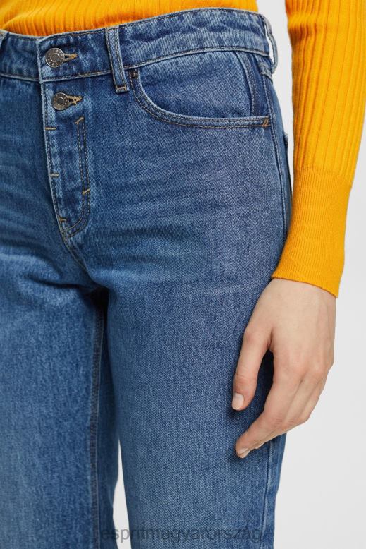 Esprit vágott kiszélesedő sztreccs farmernadrág nők kék közepes mosás farmer F8HN8451