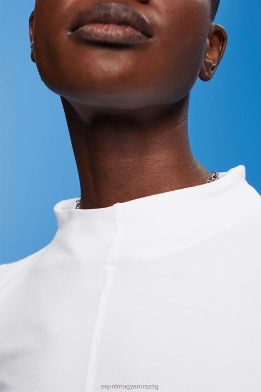 Esprit csónaknyakú hosszú ujjú felső nők fehér hosszú ujj F8HN8369