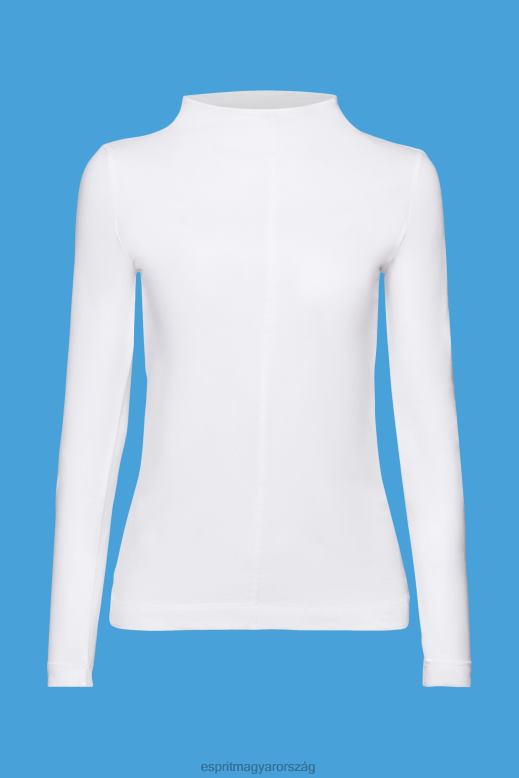 Esprit csónaknyakú hosszú ujjú felső nők fehér hosszú ujj F8HN8369