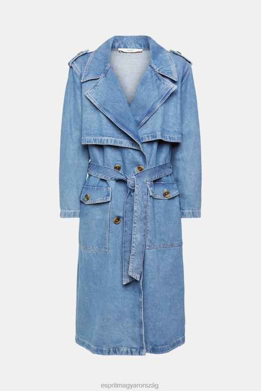 Esprit farmer trench kabát nők kék fényű mosás Kabátok F8HN8486